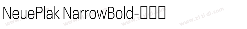 NeuePlak NarrowBold字体转换 NeuePlak NarrowBold字体转换